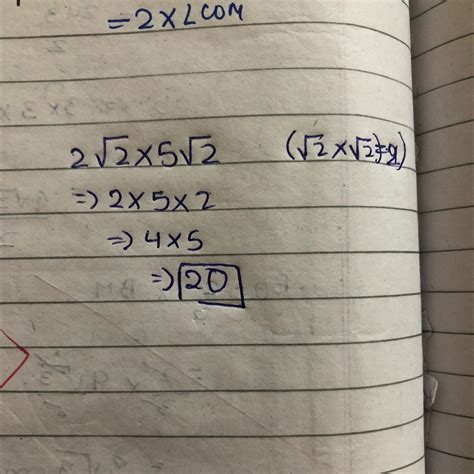 Multiply: 2√2 by 5√2 - Brainly.in