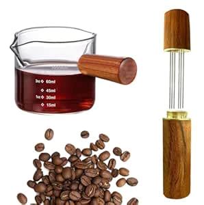 BeanZeek Combo of Espresso Measuring Cup & WDT Coffee Distribution Tool ...