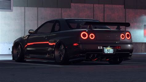 A lowered R34 : r/needforspeed