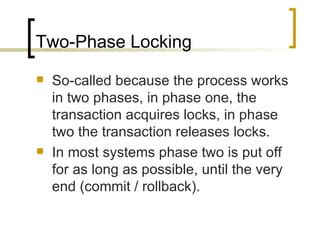 Image result for Two-Phase Locking Transaction Example