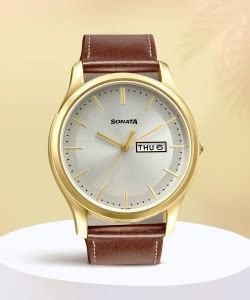 SONATA NP77082YL06W Essential Gents collection Analog Watch - For Men ...