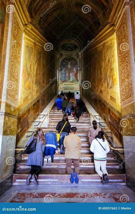 People Pray at Holy Stairs, Scala Santa, in Rome, Italy Editorial ...