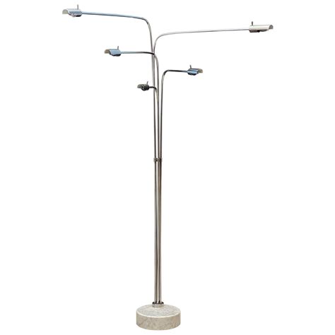 Arc Lamp with White Marble Base at 1stDibs | arc floor lamp, arch floor ...