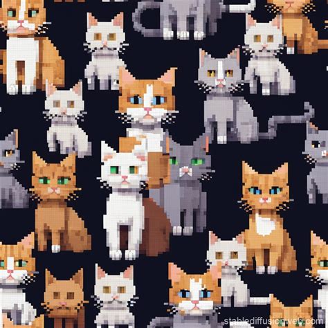 Pixel Art Cat | Stable Diffusion Online