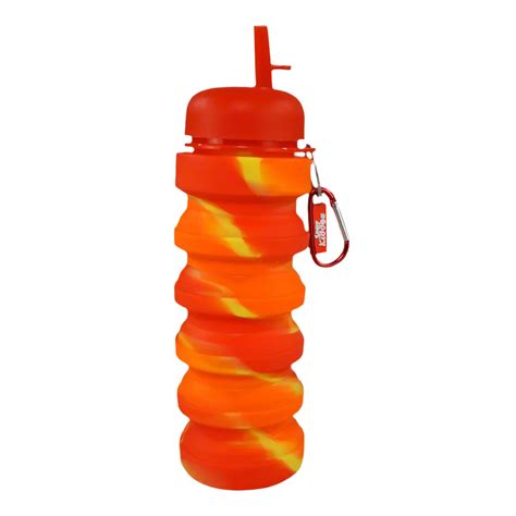 Smily Kiddos Silicone Expandable & Foldable Water Bottle Red