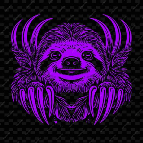 Premium PSD | Png three toed sloth claws with spanish moss tendrils and ...