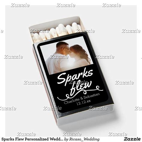 Sparks Flew Personalized Wedding Photo and Text Matchboxes | Wedding ...