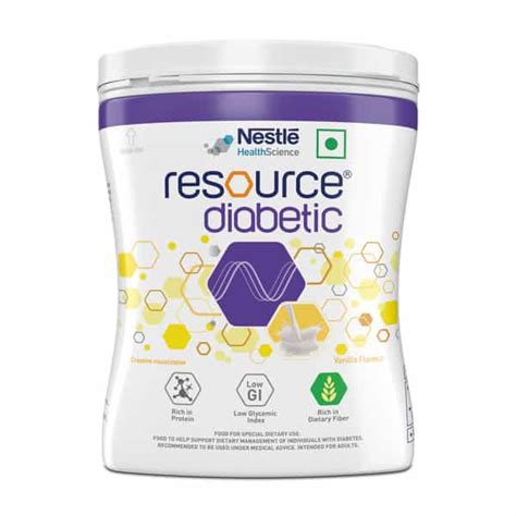 Buy NESTLE RESOURCE DIABETIC VANILLA FLAVOUR PROTEIN POWDER BOX OF 400G ...