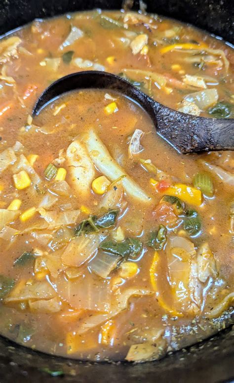 Cabbage Chicken Soup with Leftover Marinara - Forking Good Food