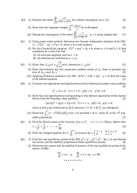 End Semester - 2001 (Question Paper)