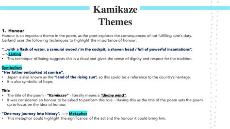 Kamikaze Poem Analysis for GCSE: Line by Line Guide, Quotes, and Themes ...