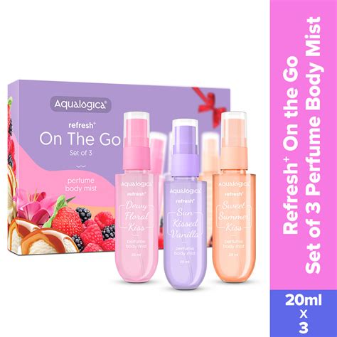 Refresh+ On The Go - Set of 3 Perfume Body Mist – Aqualogica