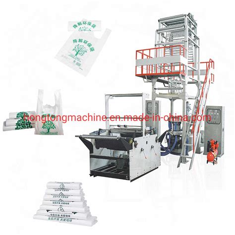 PLA/HDPE/LDPE/EVA/Pbat High Speed Co-Extrusion ABA Film Blowing Machine - Rotary Die Head Film ...