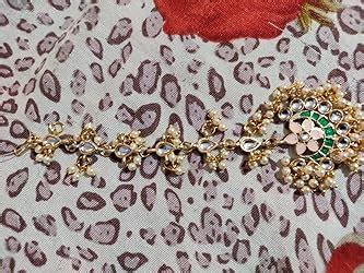 Accessher Gold Plated Traditional Multicolour Meenakari and Kundan ...