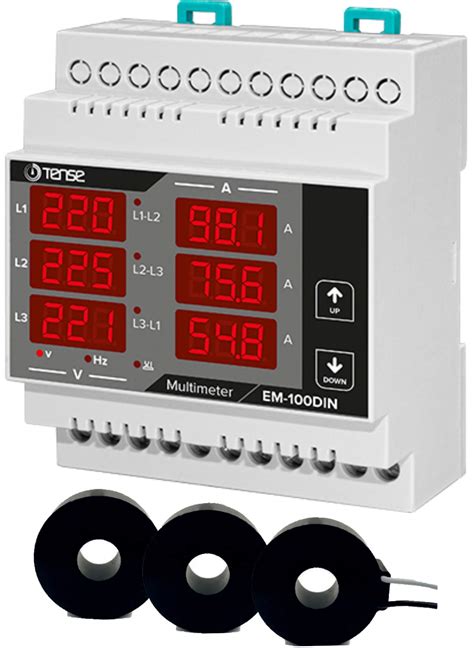 Buy Tense Elektronik EM-100DIN built-in meter multimeter for measuring ...