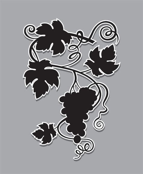 Silhouette de grappes de raisin | Vecteur Premium