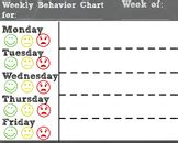 Image result for Simple Weekly Behavior Chart