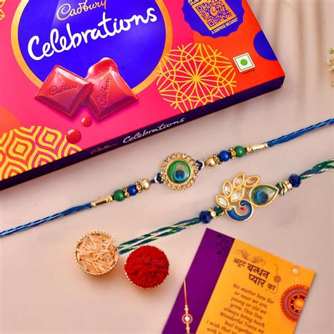 CraftVatika Rakhi Gift for Brother and Bhabhi With Chocolate Pooja Coin ...