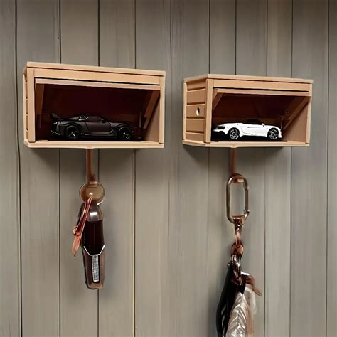 Contemporary Key Holder For Wall Car Garage Key Holder With Opening ...