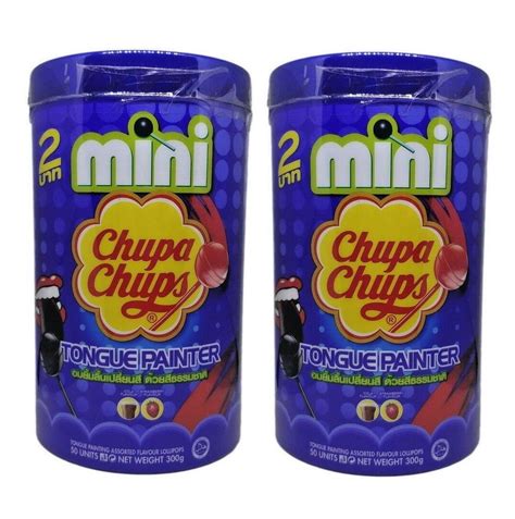Buy x2 Mini Chupa Chups Lollipops Cola Fruit Creamy Flavor Tongue ...