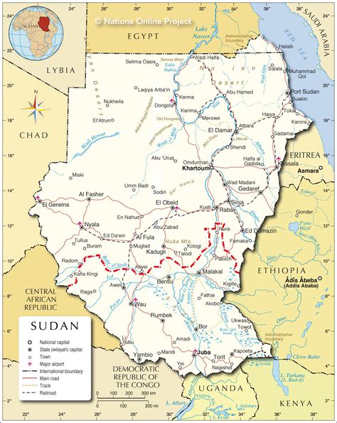Political Map of Sudan - Nations Online Project