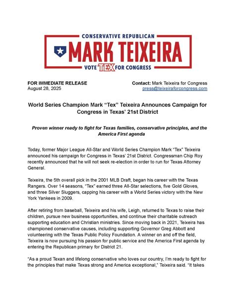 Mark Teixeira is running for Congress | Lone Star Ball
