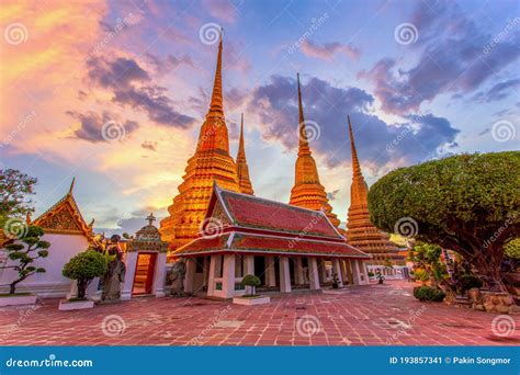 Wat Pho Temple or Wat Phra Chetuphon in Bangkok Stock Image - Image of ...