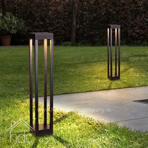 HDC Outdoor 600mm Square Bollard Garden Light for Pathways, Driveway,