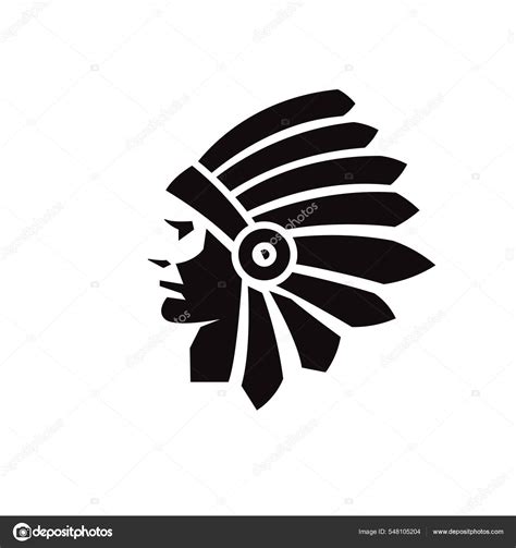 Silhueta De Cabeca De Chefe Indiano Indian Chief Vector Art PNG Images