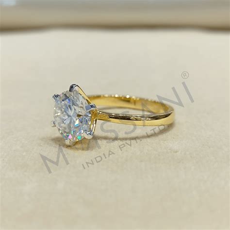 Moissanite Round Shape Ring-lR00284 - Moissani.in