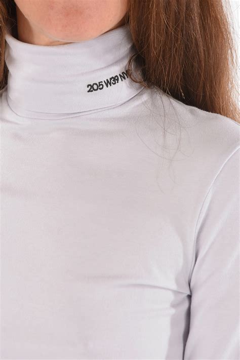 Calvin Klein 205W39NYC stretch cotton turtle-neck t-shirt women ...