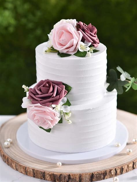 artificial flower cake toppers uk