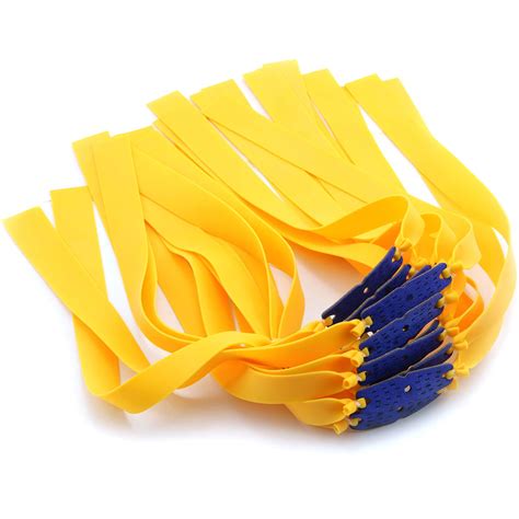 DZS Elec 12pcs Folding Yellow Flat Elastic Band 0.75mm Thickness Flat ...
