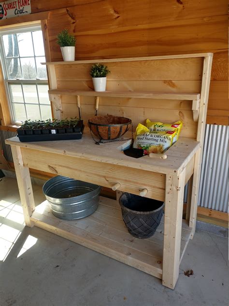 DIY Potting Bench Plans Strong Elegant And Easy To Make | Etsy