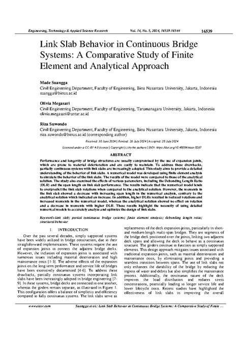 ETASR 8267: Comparative Study of Link Slab Behavior in Bridge Systems ...