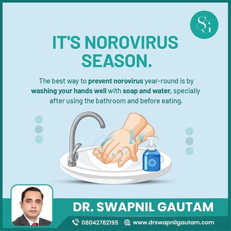 👨‍⚕️🥼Washing hands with soap and water helps to remove norovirus from the hands, reducing the ...