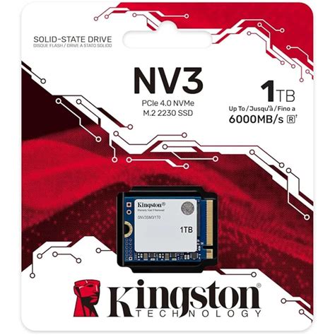 Kingston NV3 1TB M.2 2230 Gen4 NVMe Internal SSD - tpstech.in