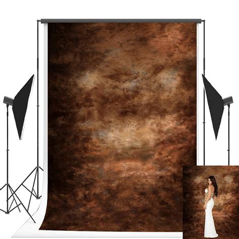 5x7 ft Microfiber Soft Fabric Brown Backdrops Photography Wedding Photo ...