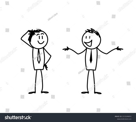 Two People Talking Sketch Vector Illustration 库存矢量图（免版税）2131249051 | Shutterstock