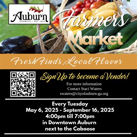 2025 City of Auburn GA Farmers Market - Eventeny