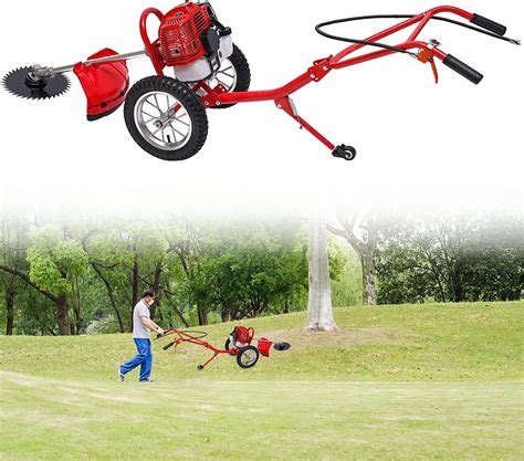 Aiqidi 49CC 2-Stroke Walk Behind Grass Cutting Machine, 1.8KW Gas ...