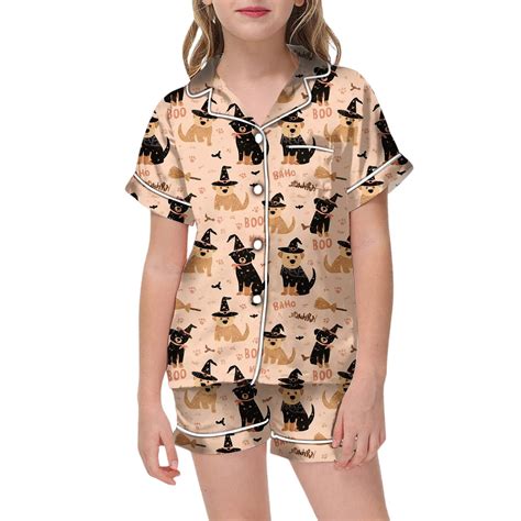 CHENge Silk Pajamas for Girls Button-Down Comfortable Nightwear Teen ...