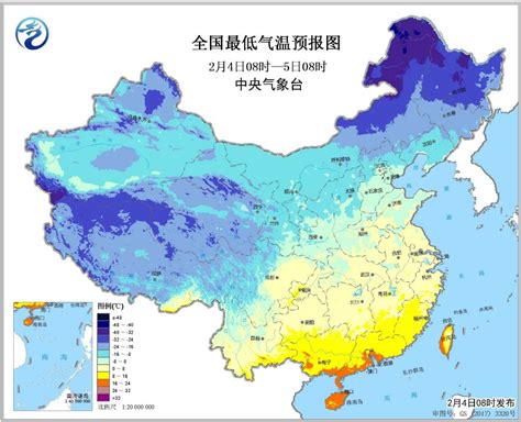 全国最低气温预报图-中国气象局政府门户网站