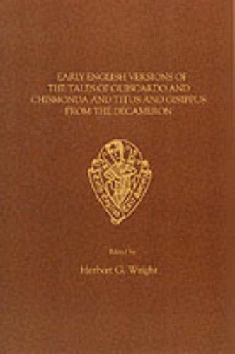 Buy Early English Versions of the Tales of Guido and Ghismonda and ...