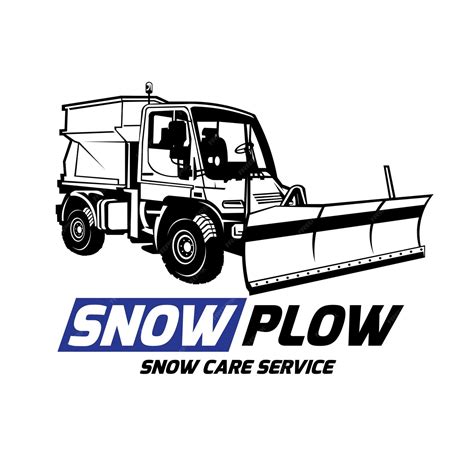 Snow plow truck vector illustration logo design | Premium Vector