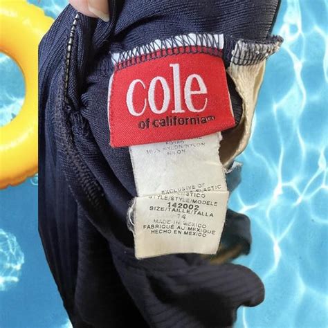 Vintage 80’s yellow and navy bathing suit... - Depop