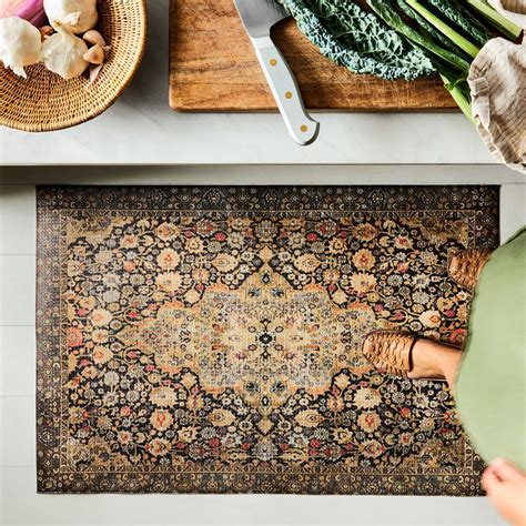 Food52 Vinyl Kitchen Floor Mats & Runners, Vintage-Inspired Persian ...