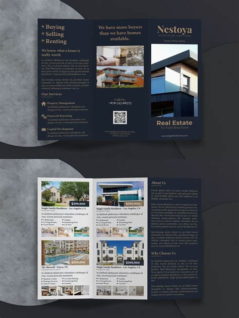 Real Estate Trifold Brochure Template InDesign INDD | Trifold brochure ...