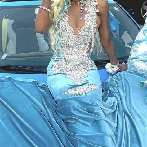 Women's Dress - Blue - S – Prom dress #prom #prom dre… - Gem