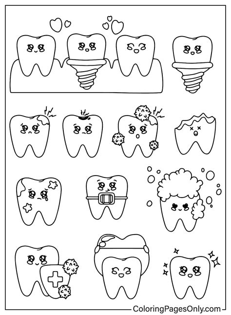 Tooth Colouring Sheet